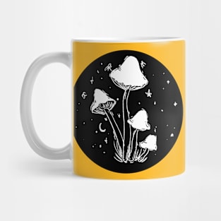 Bell shaped mushrooms over night Mug